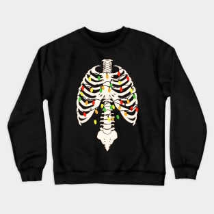 Skeleton in Christmas Lights Crewneck Sweatshirt